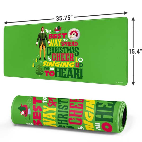Elf Spread Christmas Cheer Gaming Mouse Pad Moonbestprint