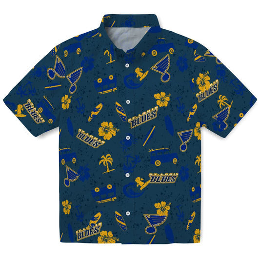 St. Louis Blues Hawaiian Shirt - Beach Vibe | Moonbestprint