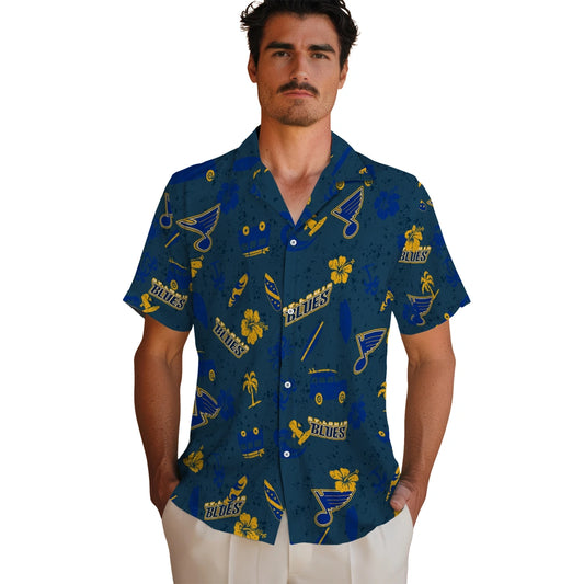 St. Louis Blues Hawaiian Shirt - Beach Vibe | Moonbestprint