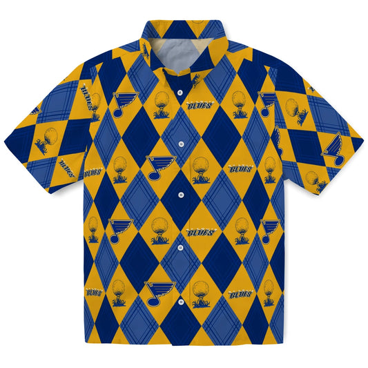 St. Louis Blues Hawaiian Shirt - Golfing Plaid | Moonbestprint