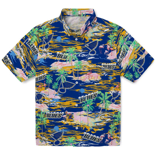 St. Louis Blues Hawaiian Shirt - Hawaii Island | Moonbestprint