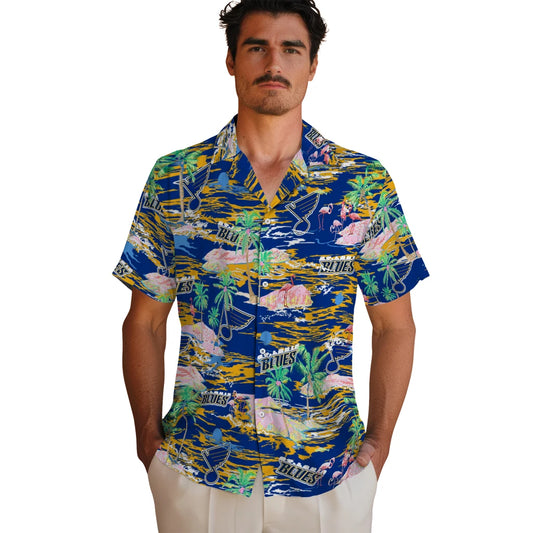 St. Louis Blues Hawaiian Shirt - Hawaii Island | Moonbestprint