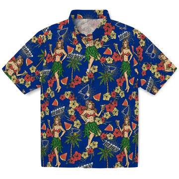 St. Louis Blues Hawaiian Shirt - Hawaiian Girls Design | Moonbestprint