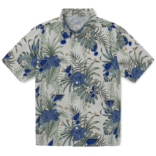 St. Louis Blues Hawaiian Shirt - Hibiscus Designs | Moonbestprint