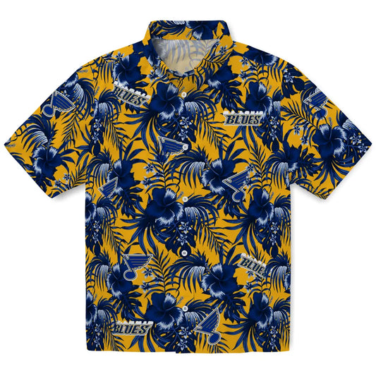 St. Louis Blues Hawaiian Shirt - Hibiscus Exotic | Moonbestprint