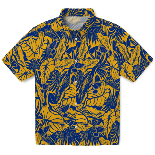 St. Louis Blues Hawaiian Shirt - Monstera Layer | Moonbestprint