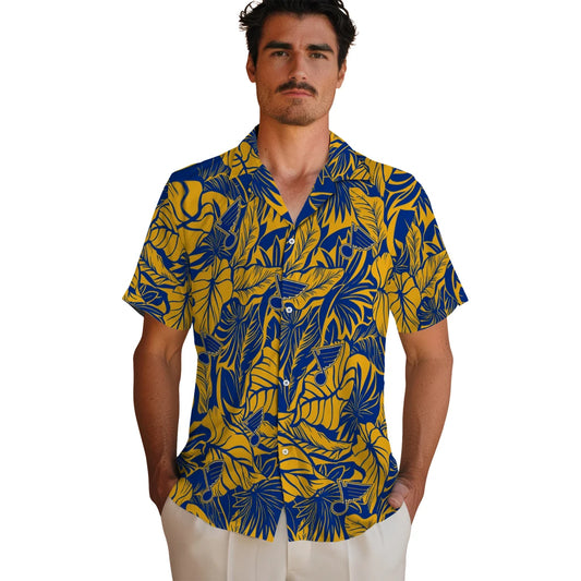 St. Louis Blues Hawaiian Shirt - Monstera Layer | Moonbestprint