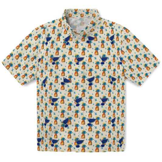 St. Louis Blues Hawaiian Shirt - Pineapple Delight | Moonbestprint