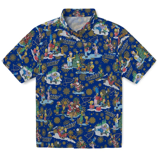 St. Louis Blues Hawaiian Shirt - Simpsons Christmas | Moonbestprint