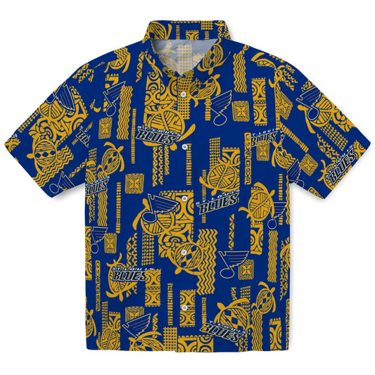 St. Louis Blues Hawaiian Shirt - Turtle Lines | Moonbestprint