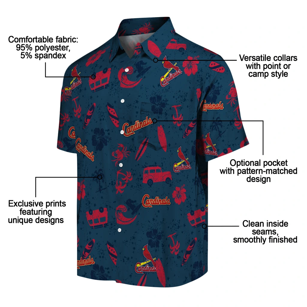 St. Louis Cardinals Hawaiian Shirt - Beach Vibe | Moonbestprint
