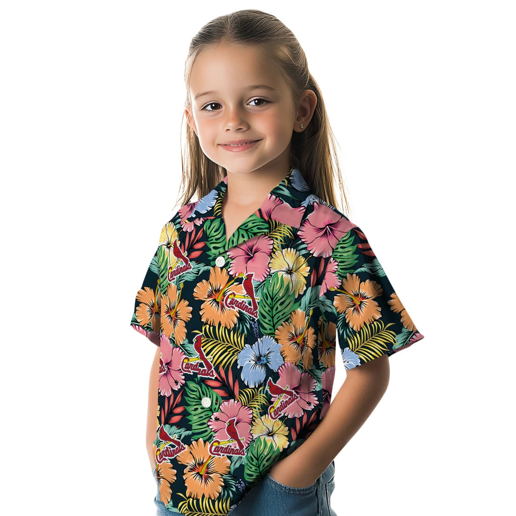 St. Louis Cardinals Hawaiian Shirt - Brilliant Hibiscus Garden | Moonbestprint