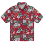 St. Louis Cardinals Hawaiian Shirt - Flamingo and Hibiscus | Moonbestprint