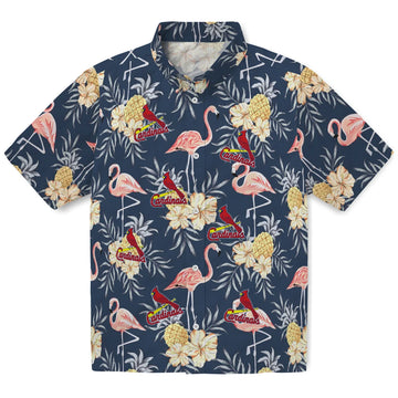 St. Louis Cardinals Hawaiian Shirt - Flamingo Hibiscus | Moonbestprint
