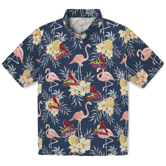 St. Louis Cardinals Hawaiian Shirt - Flamingo Hibiscus | Moonbestprint