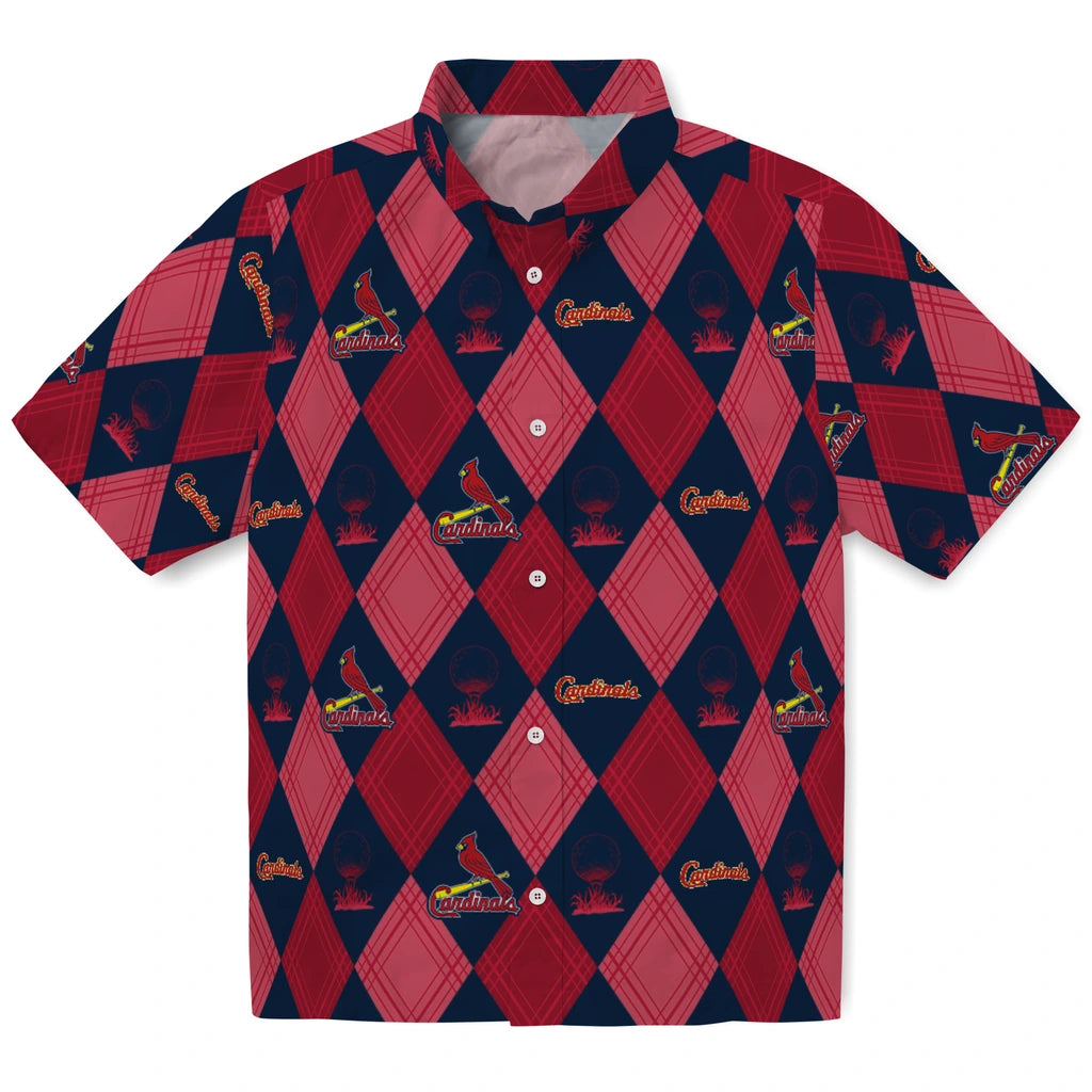 St. Louis Cardinals Hawaiian Shirt - Golfing Plaid | Moonbestprint