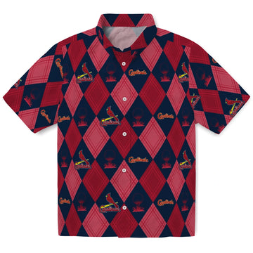 St. Louis Cardinals Hawaiian Shirt - Golfing Plaid | Moonbestprint