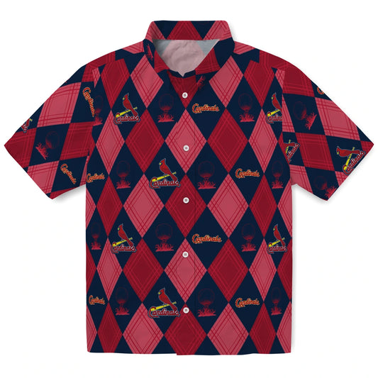 St. Louis Cardinals Hawaiian Shirt - Golfing Plaid | Moonbestprint