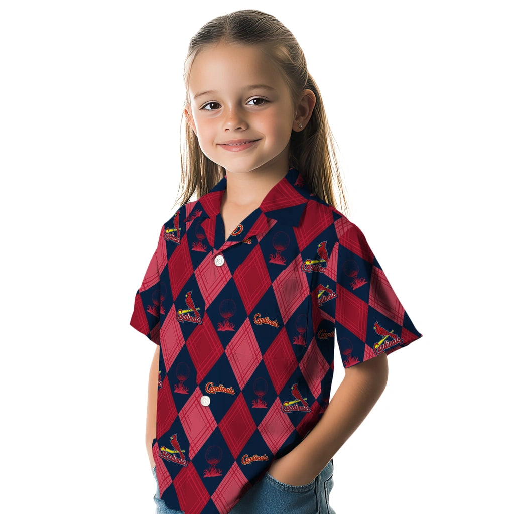St. Louis Cardinals Hawaiian Shirt - Golfing Plaid | Moonbestprint