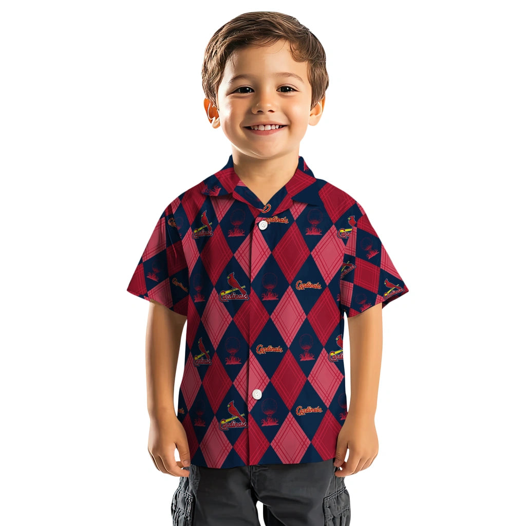 St. Louis Cardinals Hawaiian Shirt - Golfing Plaid | Moonbestprint