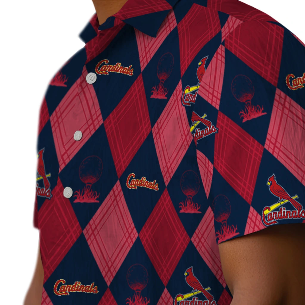 St. Louis Cardinals Hawaiian Shirt - Golfing Plaid | Moonbestprint