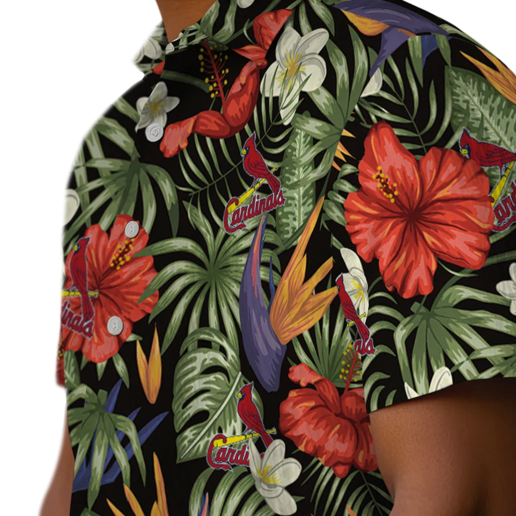St. Louis Cardinals Hawaiian Shirt - Hawaii Floral Hibiscus | Moonbestprint