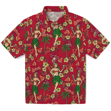 St. Louis Cardinals Hawaiian Shirt - Hawaiian Girls Design | Moonbestprint
