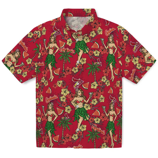 St. Louis Cardinals Hawaiian Shirt - Hawaiian Girls Design | Moonbestprint