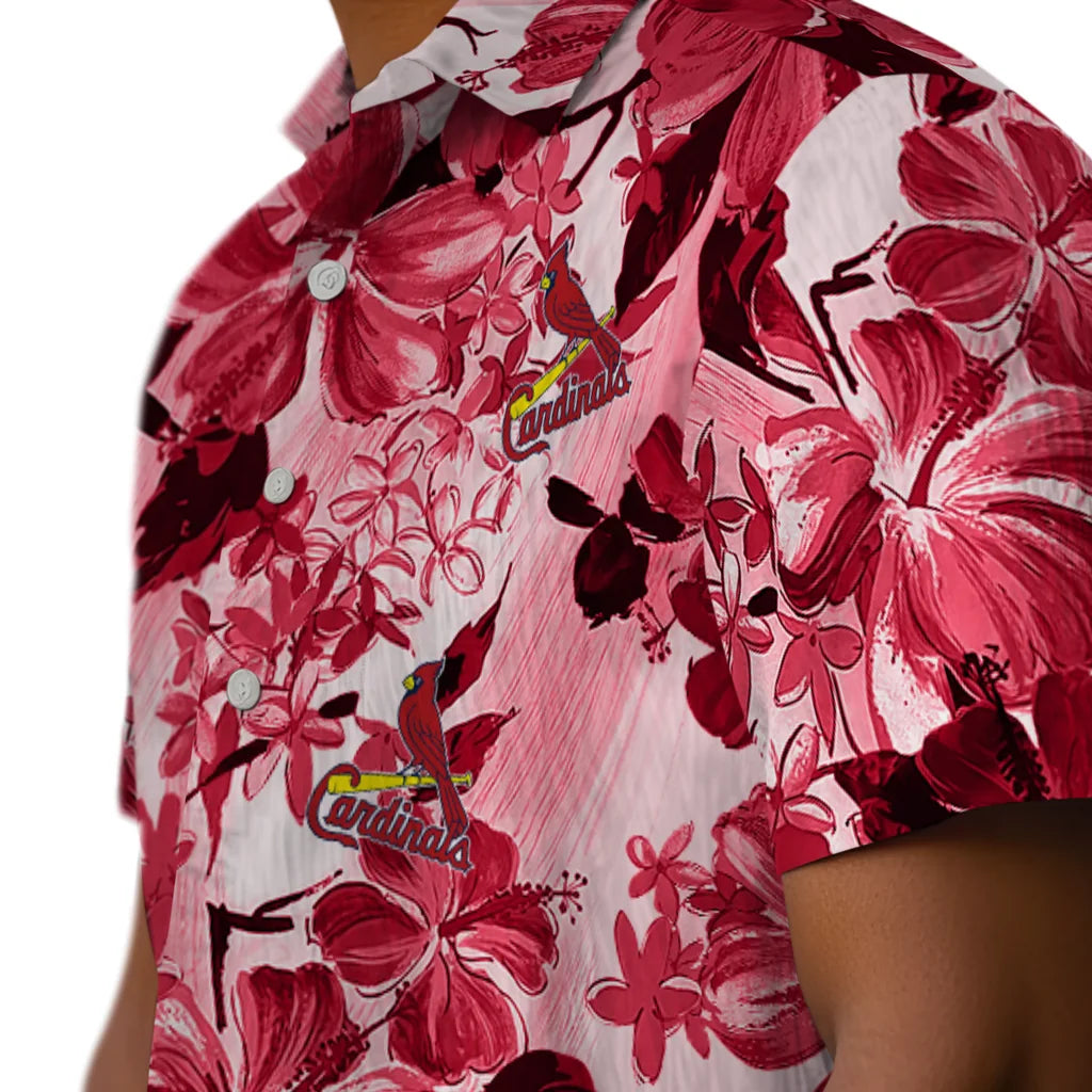 St. Louis Cardinals Hawaiian Shirt - Hibiscus Arrangement | Moonbestprint