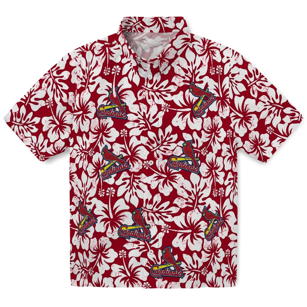 St. Louis Cardinals Hawaiian Shirt - Hibiscus Motif | Moonbestprint
