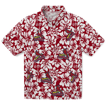 St. Louis Cardinals Hawaiian Shirt - Hibiscus Motif | Moonbestprint