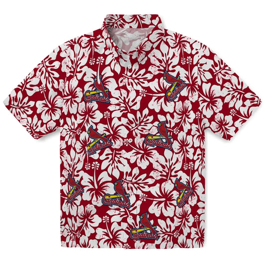 St. Louis Cardinals Hawaiian Shirt - Hibiscus Motif | Moonbestprint