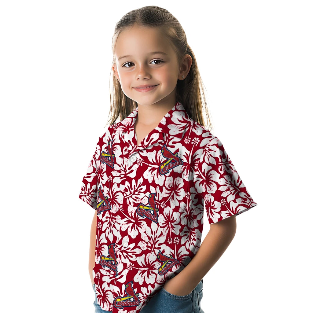 St. Louis Cardinals Hawaiian Shirt - Hibiscus Motif | Moonbestprint