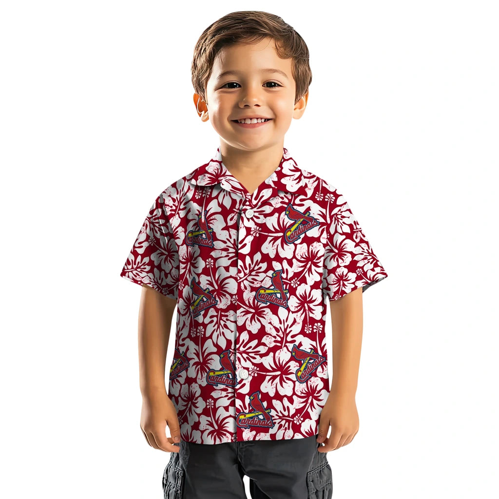 St. Louis Cardinals Hawaiian Shirt - Hibiscus Motif | Moonbestprint