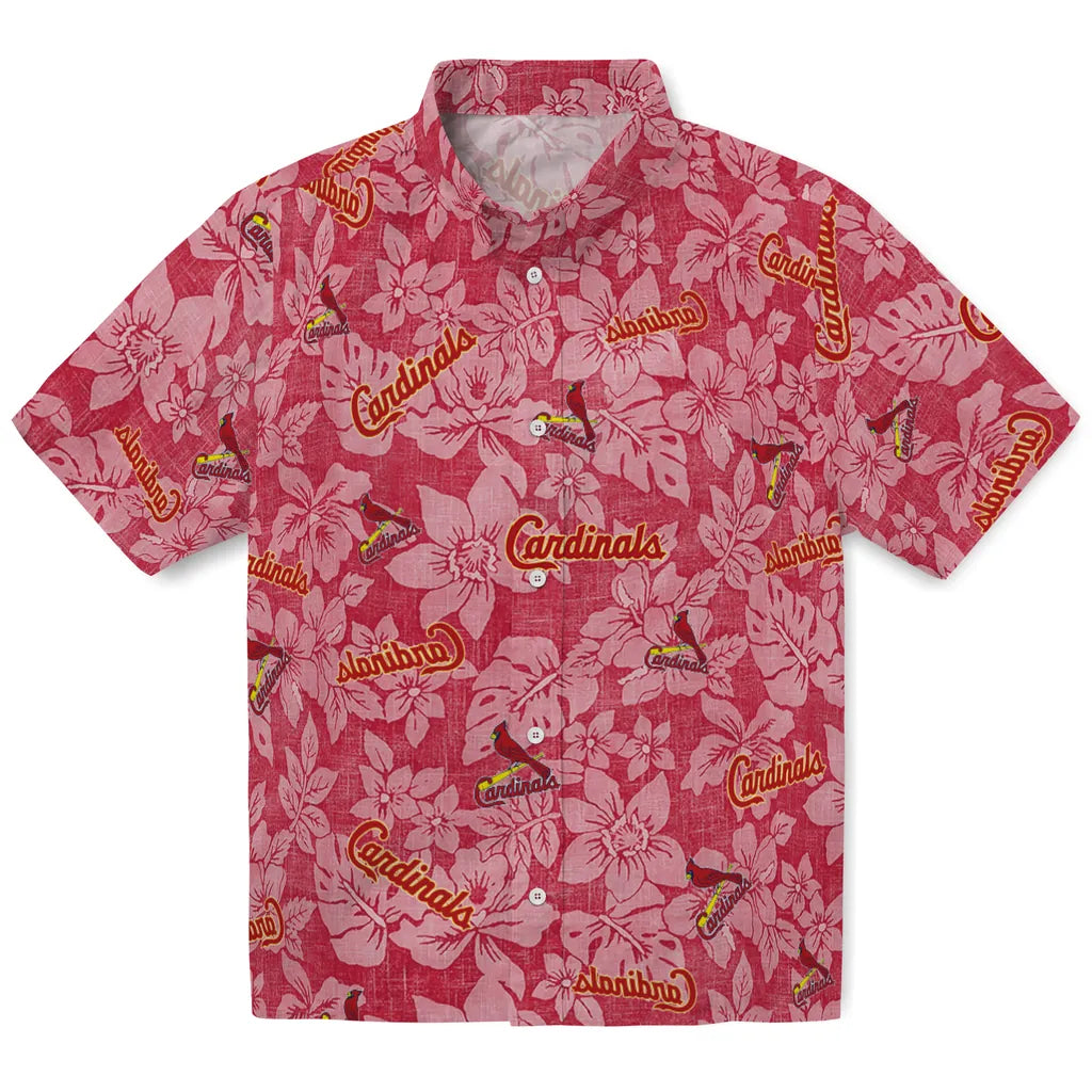 St. Louis Cardinals Hawaiian Shirt - Hibiscus Oasis | Moonbestprint