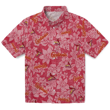 St. Louis Cardinals Hawaiian Shirt - Hibiscus Oasis | Moonbestprint