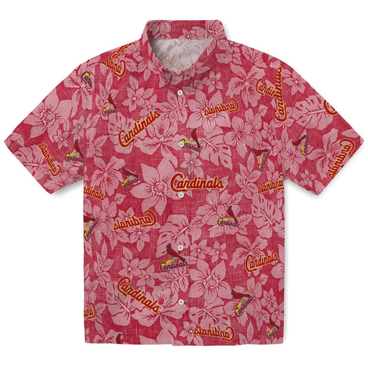 St. Louis Cardinals Hawaiian Shirt - Hibiscus Oasis | Moonbestprint