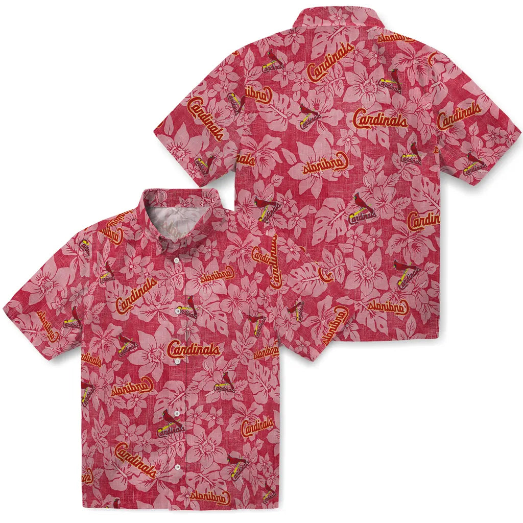 St. Louis Cardinals Hawaiian Shirt - Hibiscus Oasis | Moonbestprint
