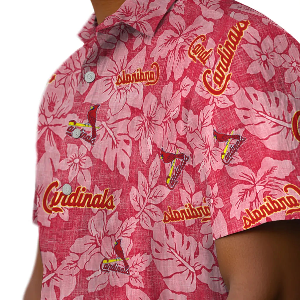 St. Louis Cardinals Hawaiian Shirt - Hibiscus Oasis | Moonbestprint