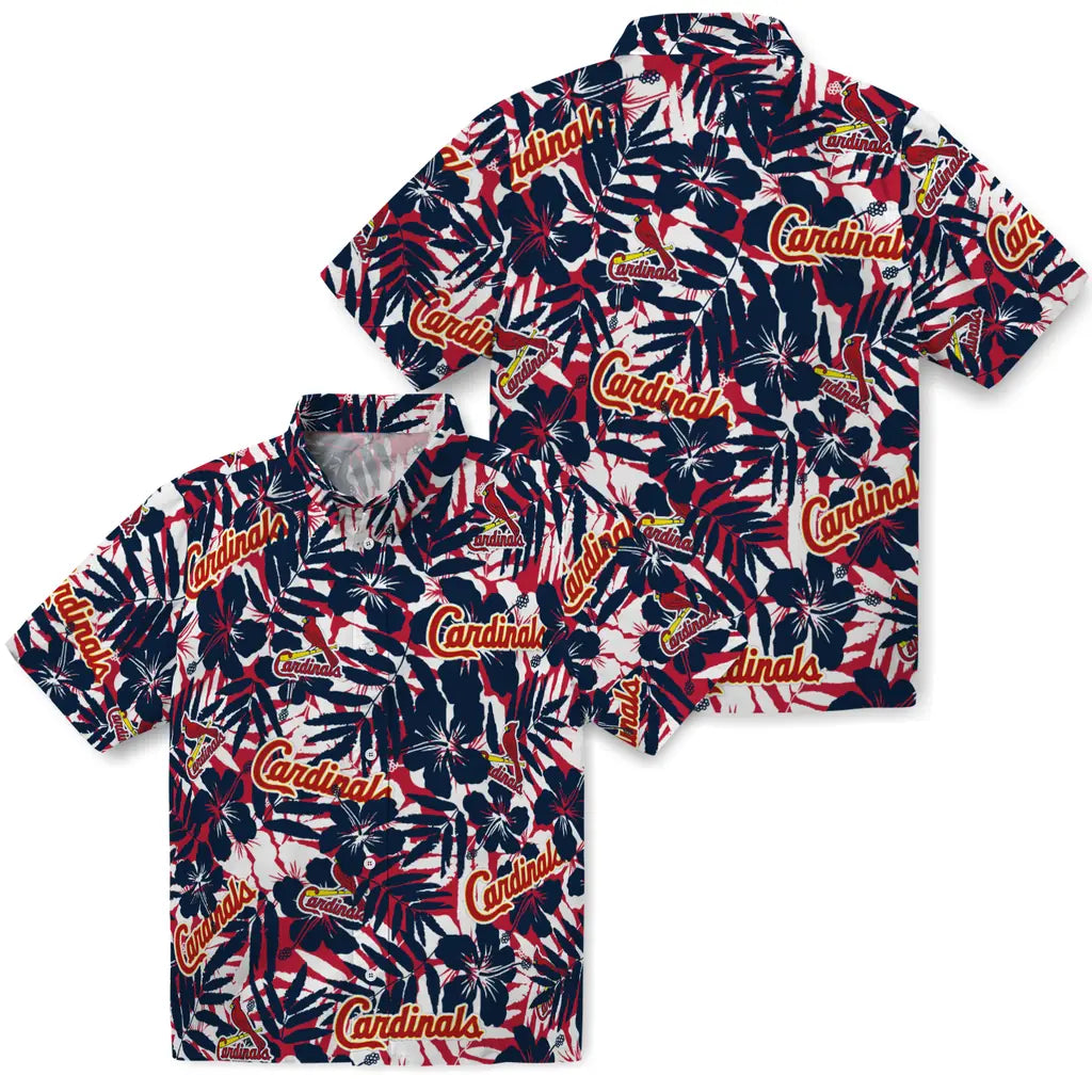 St. Louis Cardinals Hawaiian Shirt - Hibiscus Overlay | Moonbestprint
