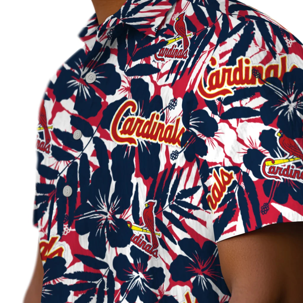 St. Louis Cardinals Hawaiian Shirt - Hibiscus Overlay | Moonbestprint