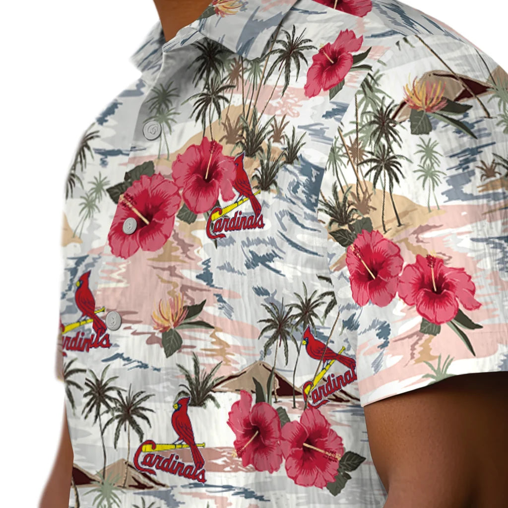 St. Louis Cardinals Hawaiian Shirt - Hibiscus Seaside | Moonbestprint