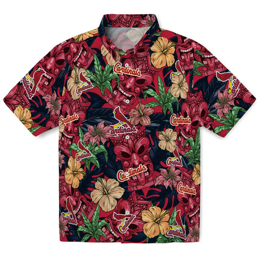 St. Louis Cardinals Hawaiian Shirt - Hibiscus Tiki Jungle | Moonbestprint