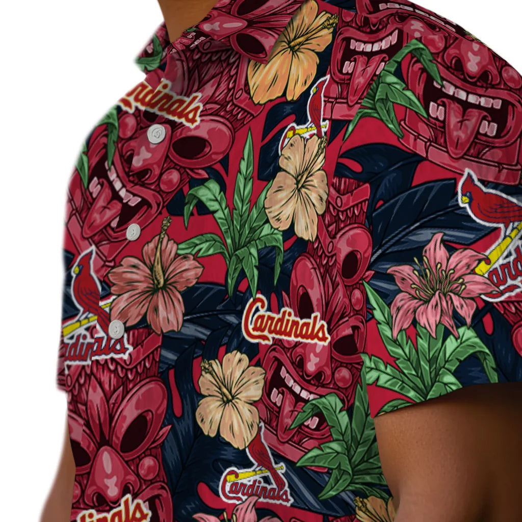 St. Louis Cardinals Hawaiian Shirt - Hibiscus Tiki Jungle | Moonbestprint