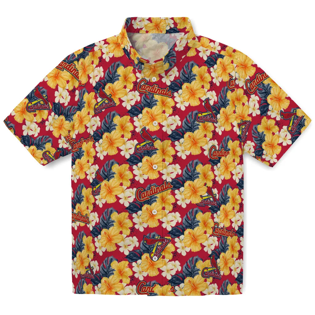 St. Louis Cardinals Hawaiian Shirt - Hibiscus Tropics | Moonbestprint