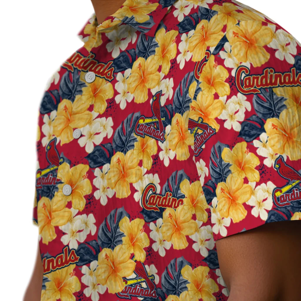 St. Louis Cardinals Hawaiian Shirt - Hibiscus Tropics | Moonbestprint