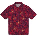 St. Louis Cardinals Hawaiian Shirt - Leaf Outline | Moonbestprint