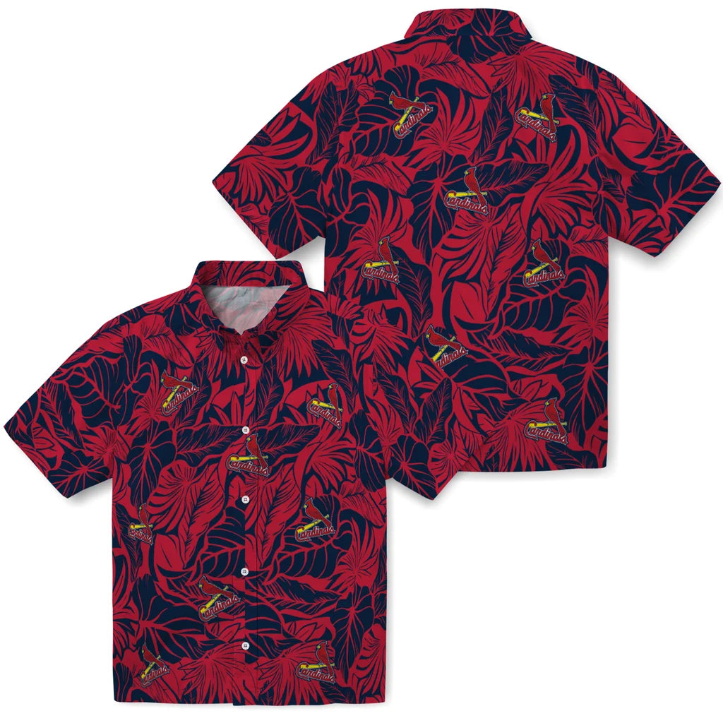 St. Louis Cardinals Hawaiian Shirt - Monstera Layer | Moonbestprint