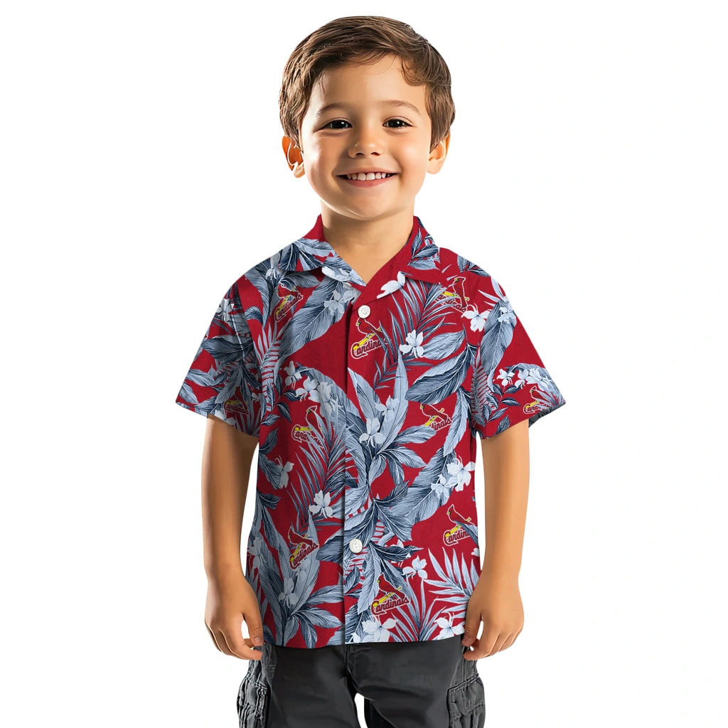 St. Louis Cardinals Hawaiian Shirt - Palm Leaves | Moonbestprint