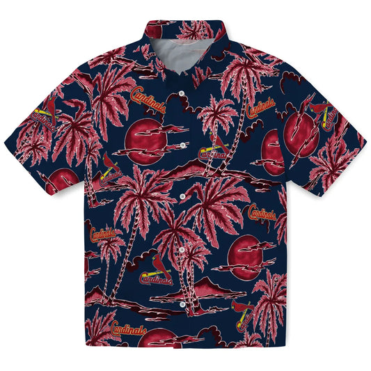 St. Louis Cardinals Hawaiian Shirt - Palm Sunset | Moonbestprint